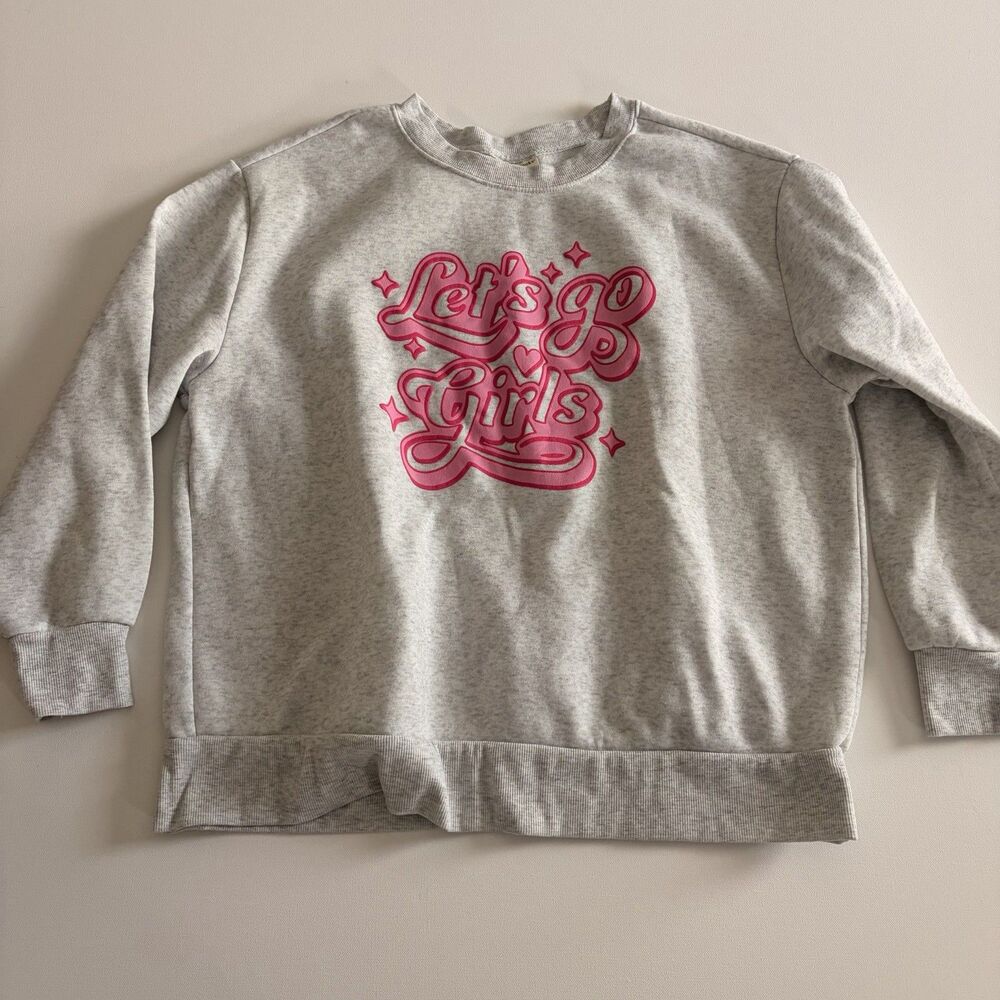Bobbie Brooks Sweatshirt Womens 2XL Gray Lets Go Girls Graphic Country Crewneck